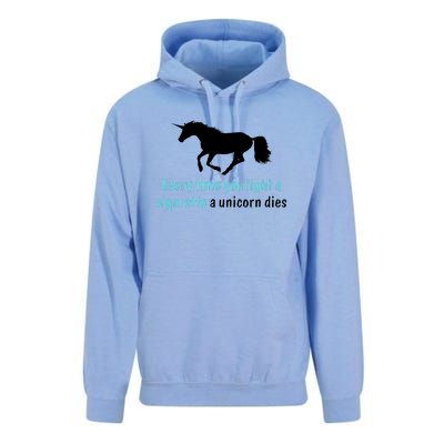 Every Time You Light A Cigarette A Unicorn Dies Unisex Surf Hoodie