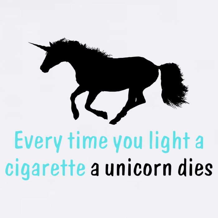 Every Time You Light A Cigarette A Unicorn Dies Garment-Dyed Sweatshirt