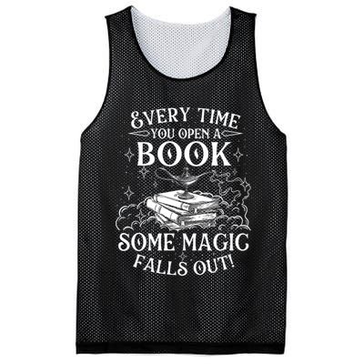 Every Time You Open A Book Some Magic Falls Out - Bookworm Mesh Reversible Basketball Jersey Tank