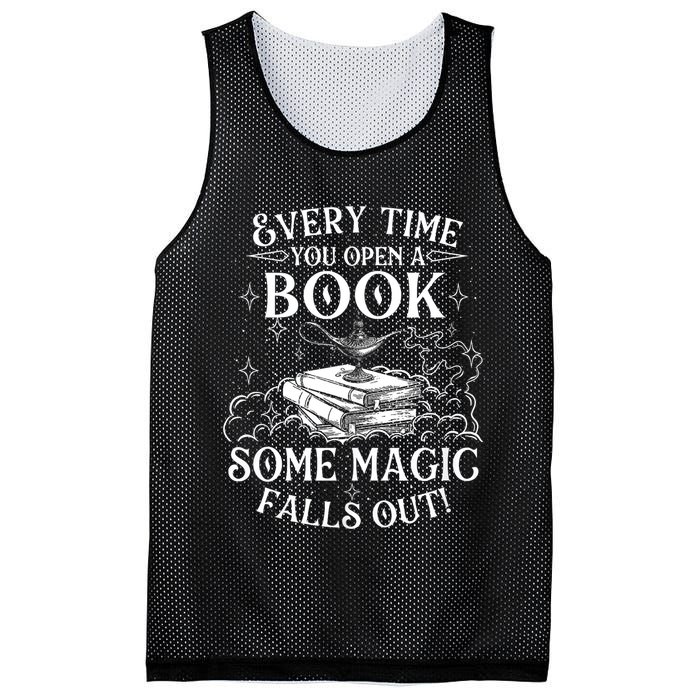 Every Time You Open A Book Some Magic Falls Out - Bookworm Mesh Reversible Basketball Jersey Tank