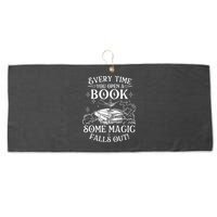 Every Time You Open A Book Some Magic Falls Out - Bookworm Large Microfiber Waffle Golf Towel