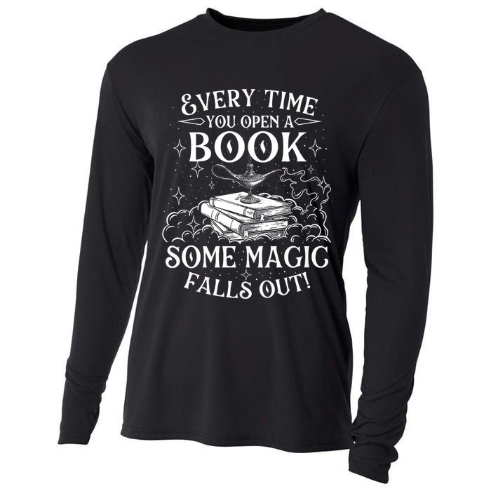 Every Time You Open A Book Some Magic Falls Out - Bookworm Cooling Performance Long Sleeve Crew