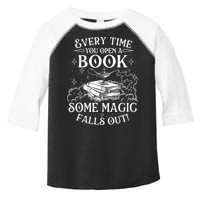 Every Time You Open A Book Some Magic Falls Out - Bookworm Toddler Fine Jersey T-Shirt
