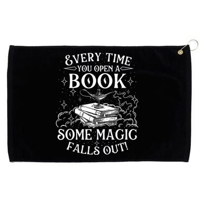 Every Time You Open A Book Some Magic Falls Out - Bookworm Grommeted Golf Towel