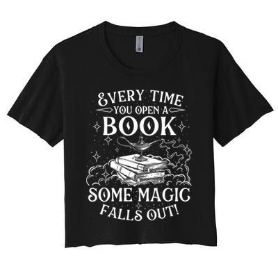Every Time You Open A Book Some Magic Falls Out - Bookworm Crop Top