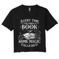 Every Time You Open A Book Some Magic Falls Out - Bookworm Crop Top