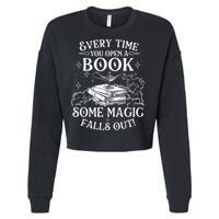 Every Time You Open A Book Some Magic Falls Out - Bookworm Cropped Pullover Crew