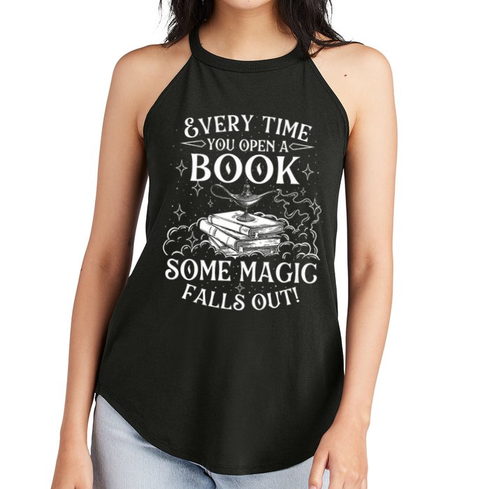 Every Time You Open A Book Some Magic Falls Out - Bookworm Women's Perfect Tri Rocker Tank