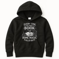 Every Time You Open A Book Some Magic Falls Out - Bookworm Kids Hoodie