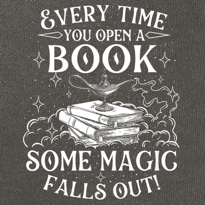 Every Time You Open A Book Some Magic Falls Out - Bookworm Cotton Canvas Backpack