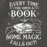 Every Time You Open A Book Some Magic Falls Out - Bookworm Vector Backpack