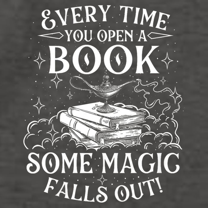 Every Time You Open A Book Some Magic Falls Out - Bookworm Vector Backpack