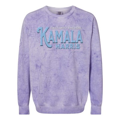 Elect Unity And Hope Kamala Harris For President 2024 Colorblast Crewneck Sweatshirt