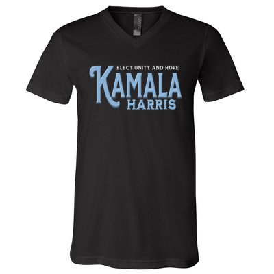 Elect Unity And Hope Kamala Harris For President 2024 V-Neck T-Shirt