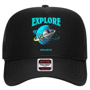 Explore Uranus Allien High Crown Mesh Back Trucker Hat