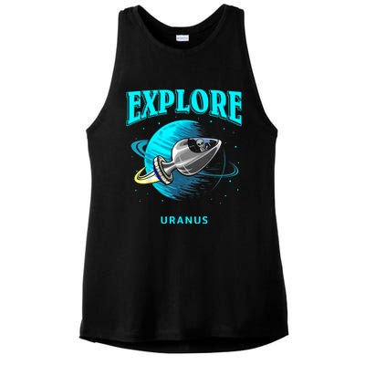 Explore Uranus Allien Ladies PosiCharge Tri-Blend Wicking Tank