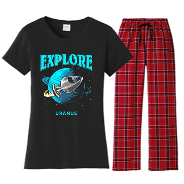 Explore Uranus Allien Women's Flannel Pajama Set