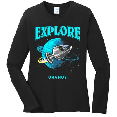 Explore Uranus Allien Ladies Long Sleeve Shirt