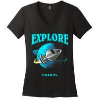 Explore Uranus Allien Women's V-Neck T-Shirt