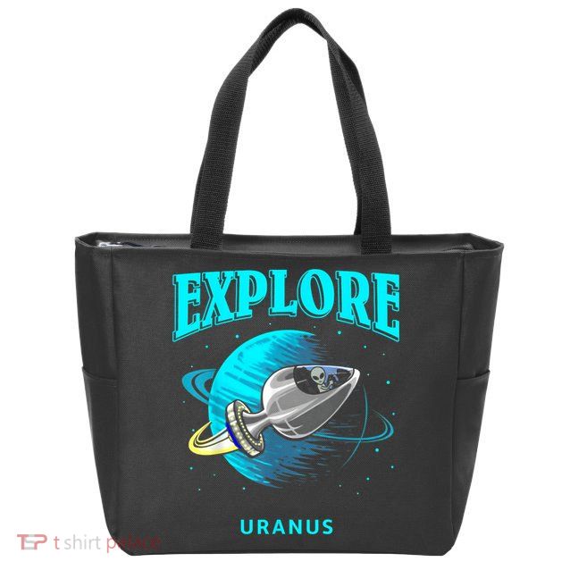 Explore Uranus Allien Zip Tote Bag