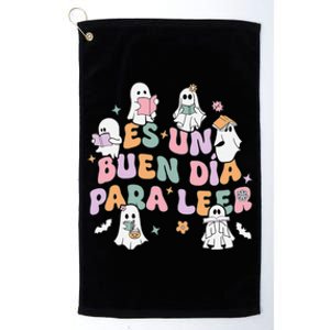 Es Un Buen DíA Para Leer Ghost Reading Halloween Teacher Platinum Collection Golf Towel