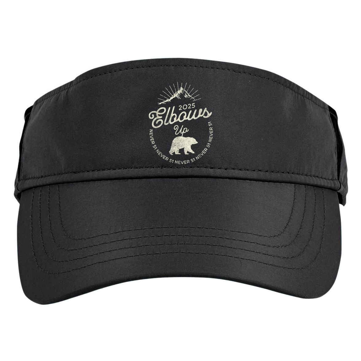 Elbows Up Canada 2025 Never 51 Adult Drive Performance Visor