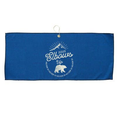 Elbows Up Canada 2025 Never 51 Large Microfiber Waffle Golf Towel