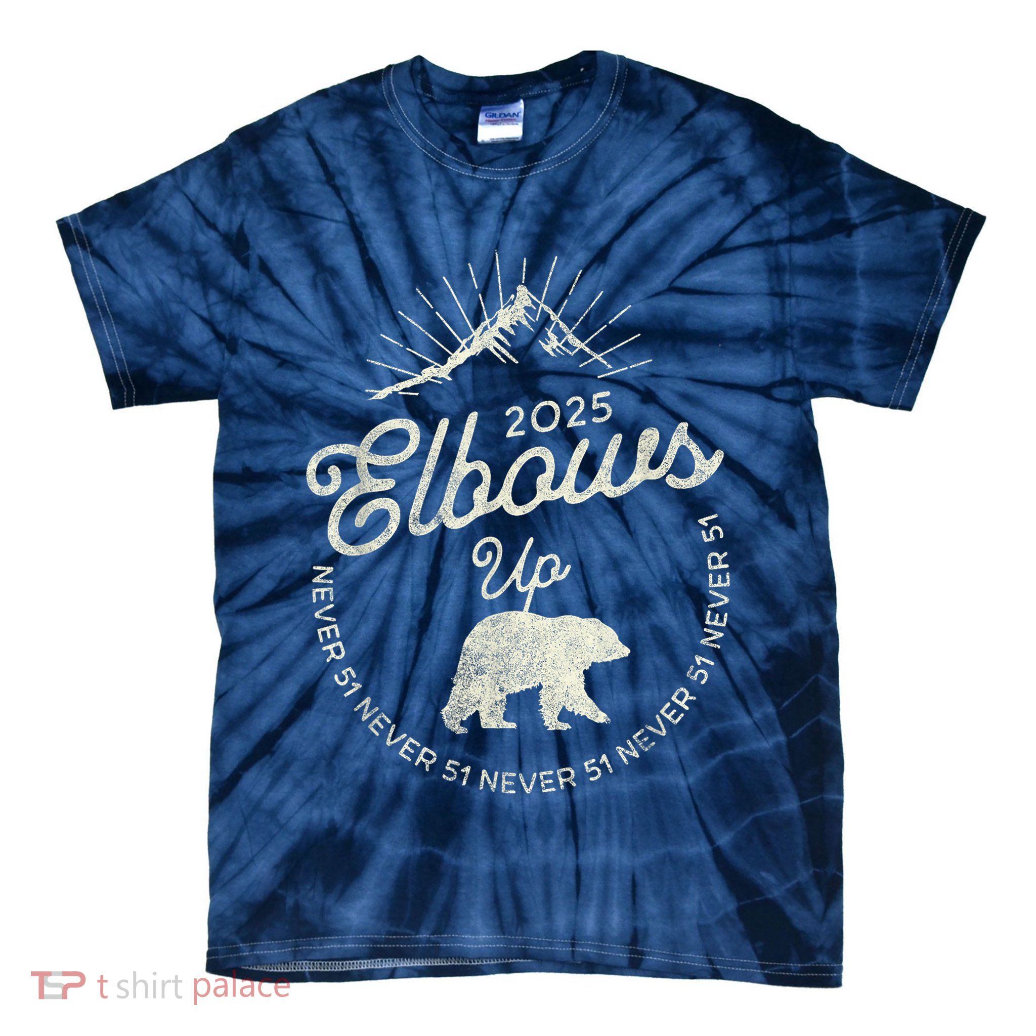 Elbows Up Canada 2025 Never 51 Tie-Dye T-Shirt