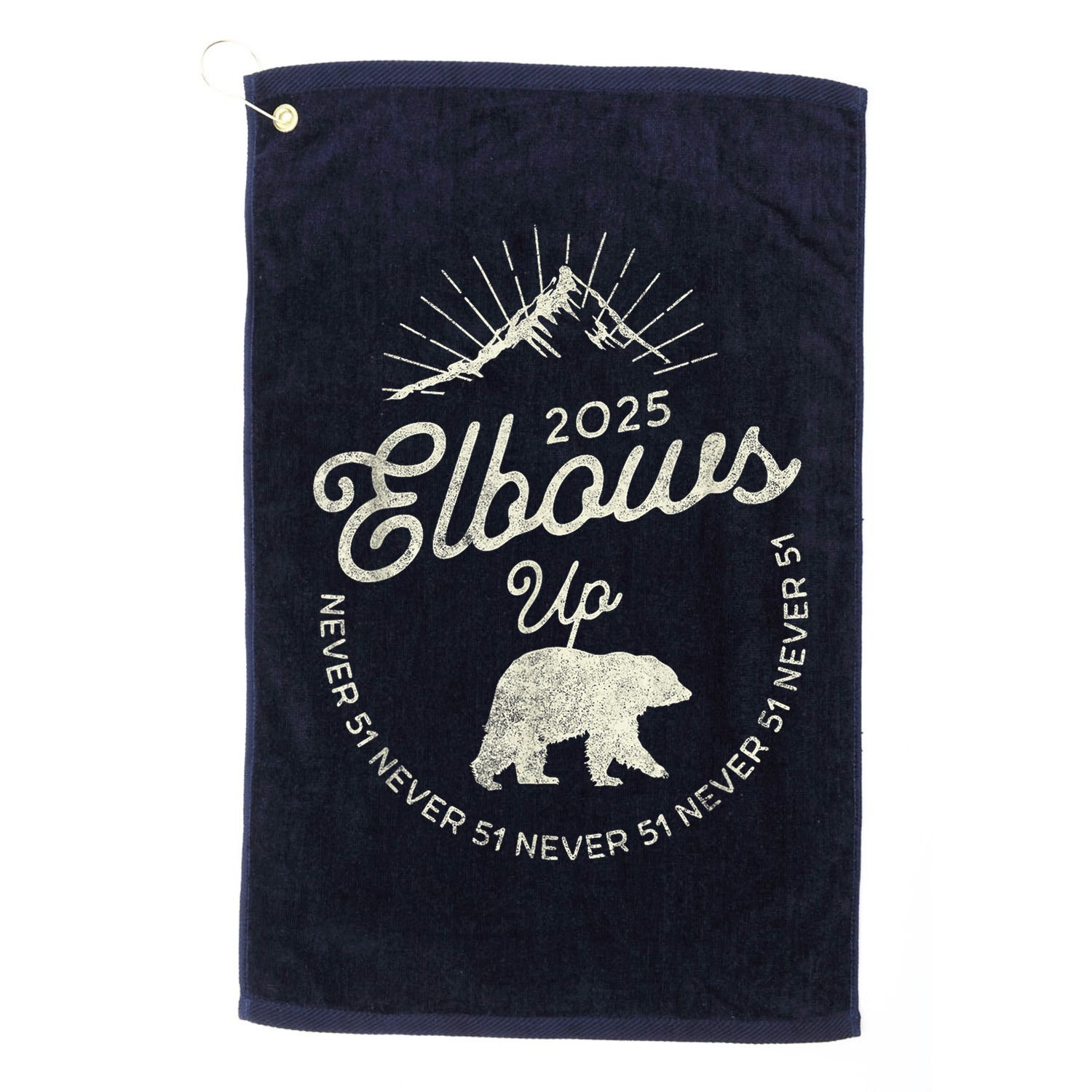 Elbows Up Canada 2025 Never 51 Golf Towel