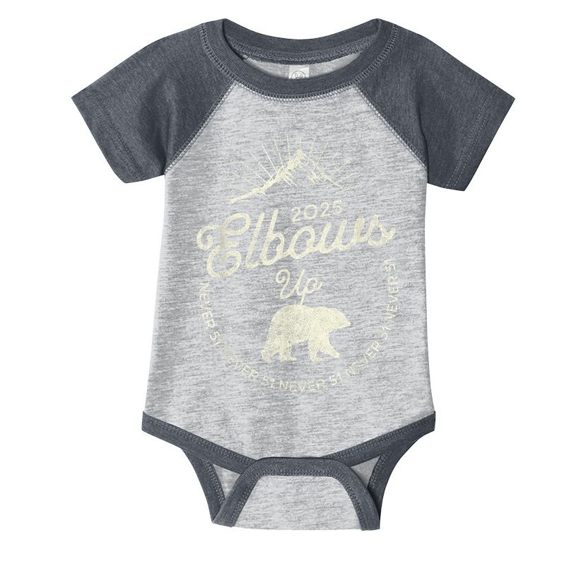 Elbows Up Canada 2025 Never 51 Infant Baby Jersey Bodysuit