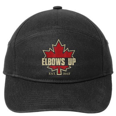 Elbows Up Canada True North Strong Free Proud Canadian 7-Panel Snapback Hat