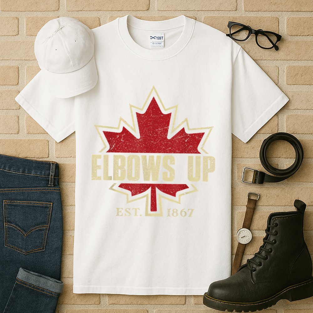 Elbows Up Canada True North Strong Free Proud Canadian Tall T-Shirt
