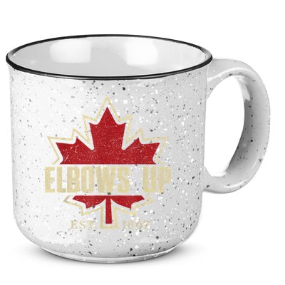 Elbows Up Canada True North Strong Free Proud Canadian 15oz Campfire Ceramic Mug