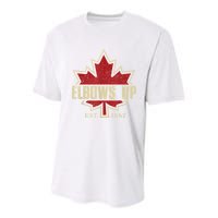 Elbows Up Canada True North Strong Free Proud Canadian Youth Performance Sprint T-Shirt
