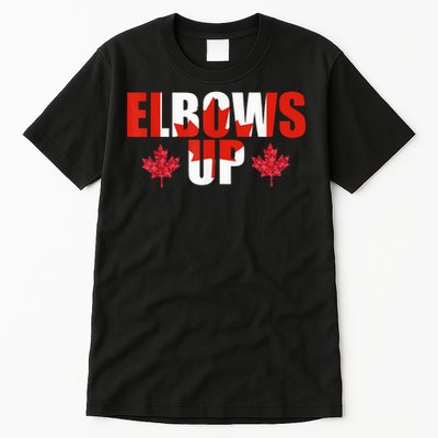 Elbows Up Canada Strong And Free Proud Canadian Tall T-Shirt