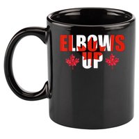 Elbows Up Canada Strong And Free Proud Canadian 11oz C Handle Ceramic Mug
