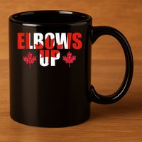 Elbows Up Canada Strong And Free Proud Canadian 11oz C Handle Ceramic Mug