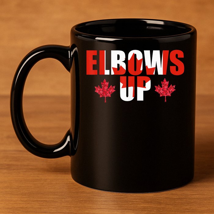Elbows Up Canada Strong And Free Proud Canadian 11oz C Handle Ceramic Mug