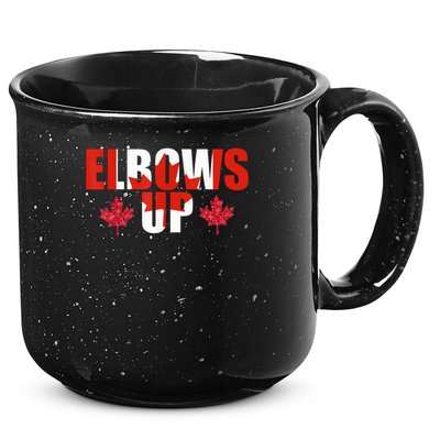 Elbows Up Canada Strong And Free Proud Canadian 15oz Campfire Ceramic Mug