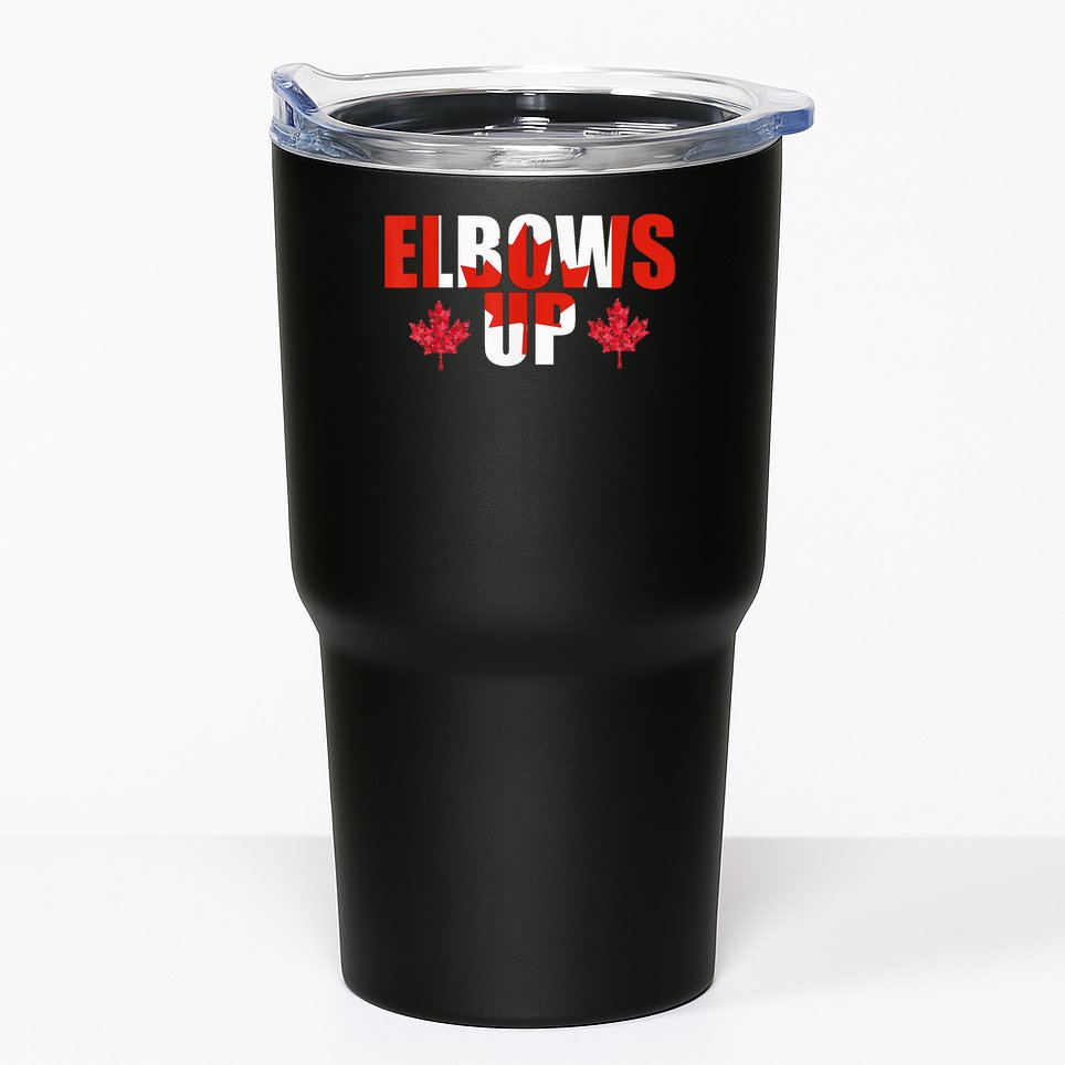Elbows Up Canada Strong And Free Proud Canadian Tumbler