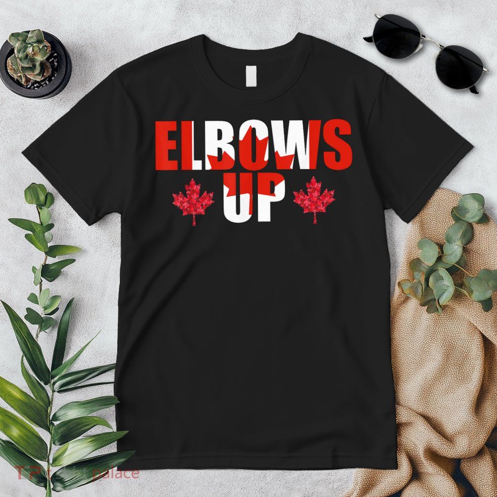 Elbows Up Canada Strong And Free Proud Canadian Premium T-Shirt