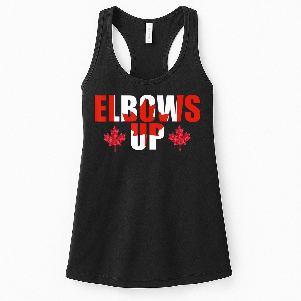 Elbows Up Canada Strong And Free Proud Canadian Womens Tank Top