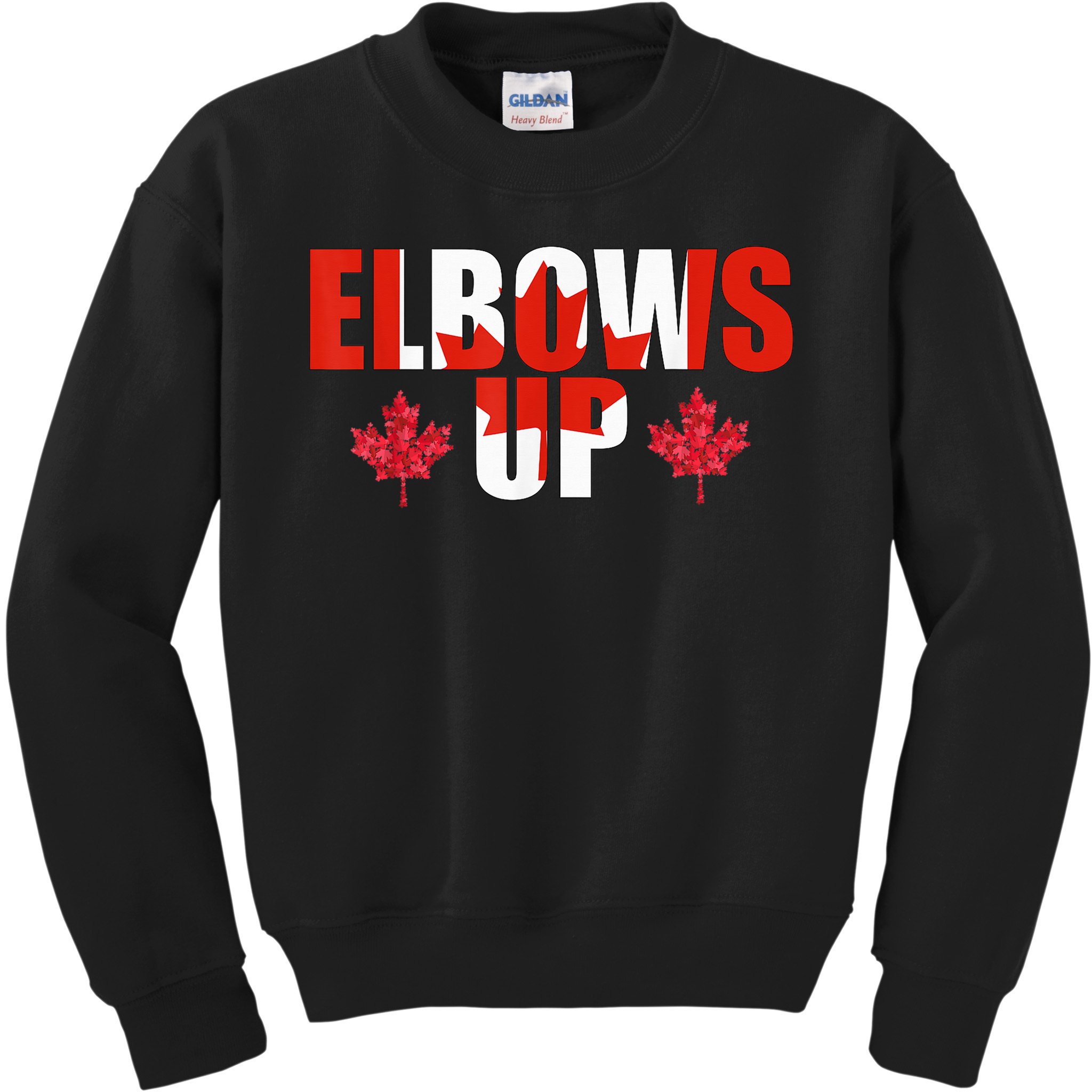 Elbows Up Canada Strong And Free Proud Canadian Kids Sweatshirt