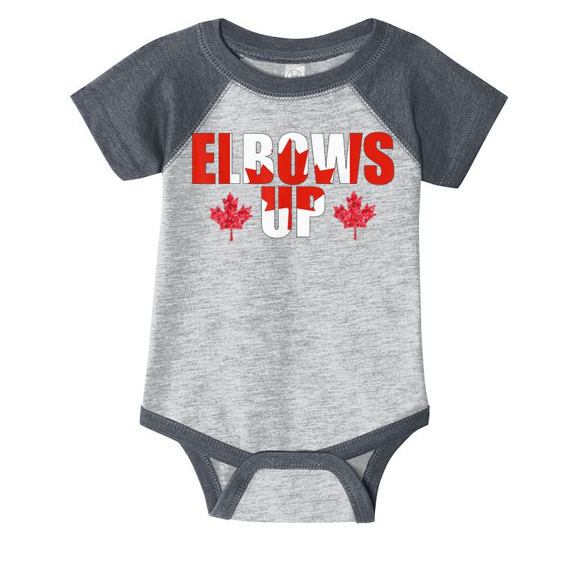 Elbows Up Canada Strong And Free Proud Canadian Infant Baby Jersey Bodysuit