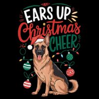 Ears Up Christmas Cheer German Shepherd Dog Mom 16 in Basic Backpack