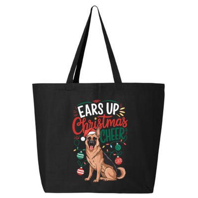 Ears Up Christmas Cheer German Shepherd Dog Mom 25L Jumbo Tote