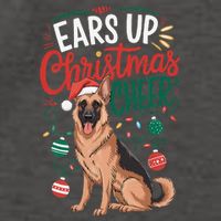Ears Up Christmas Cheer German Shepherd Dog Mom Vector Backpack