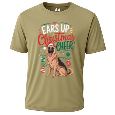 Ears Up Christmas Cheer German Shepherd Dog Mom Performance Shirt
