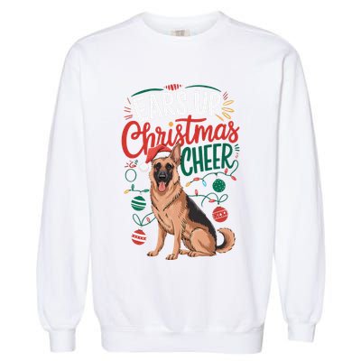 Ears Up Christmas Cheer German Shepherd Dog Mom Garment-Dyed Sweatshirt