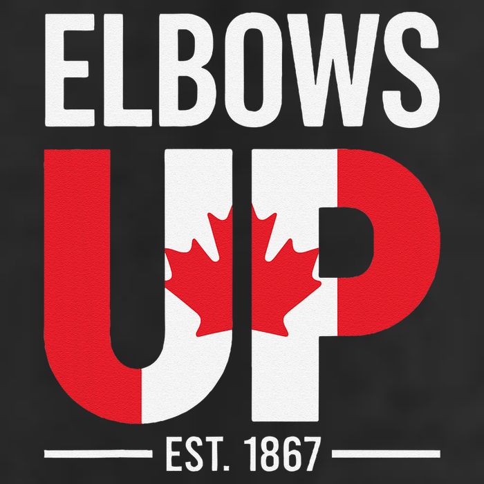 Elbows Up Canada Est 1867 Proud Canadian Strong Canada 7 Panel Mesh Trucker Snapback Hat